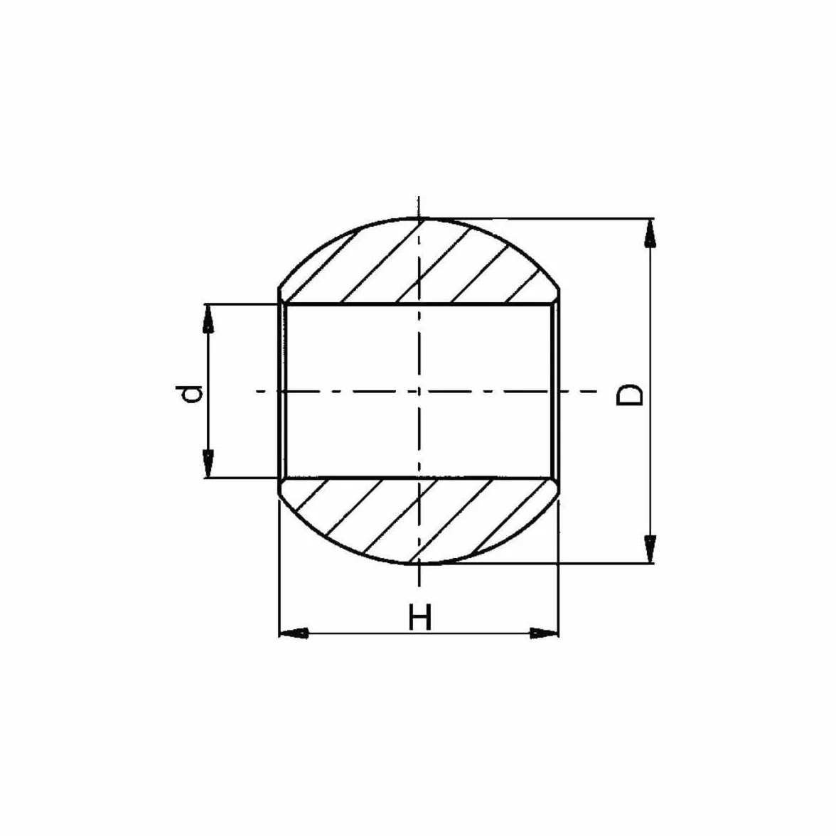 Rotula per bracci inferiori diametro 56 mm spessore 45 mm foro 28 mm categoria 2