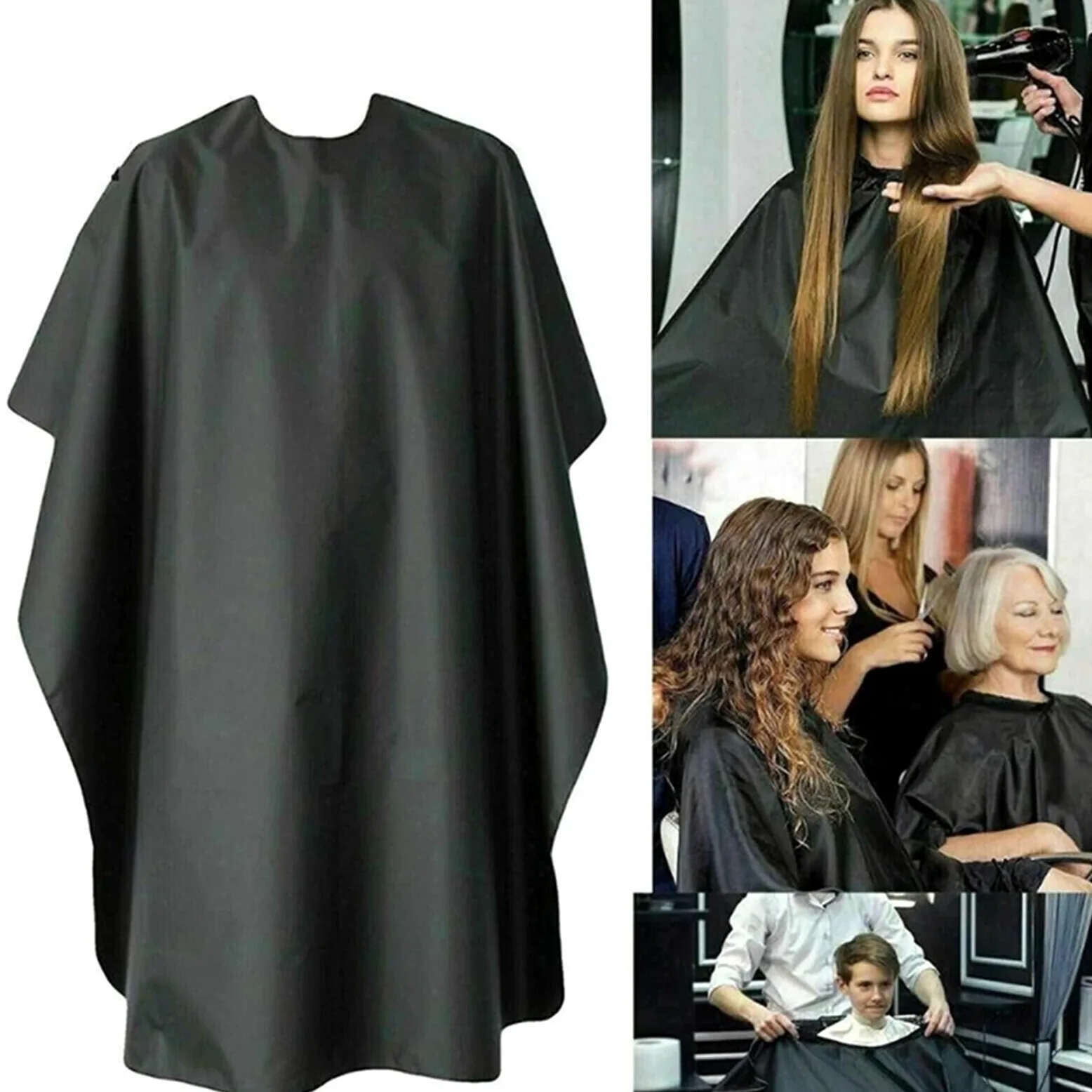 Capo Barbiere 3 Pezzi Unisex Adulto Parrucchiere Mantello Copertura Taglio Salone Abito da Barbiere Grembiule da Parrucchiere Impermeabile