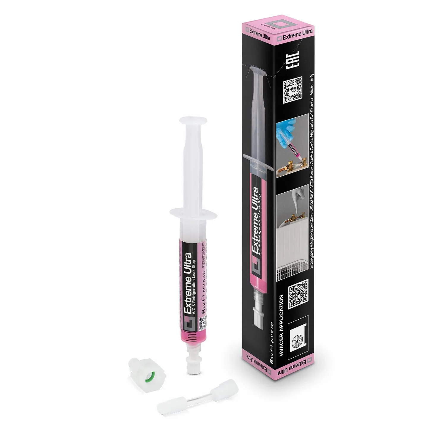 Errecom Extreme Ultra 6 ml Turafalle do Klimatyzacji i Chłodnictwa z Adapterem 5/16 SAE R410a R32