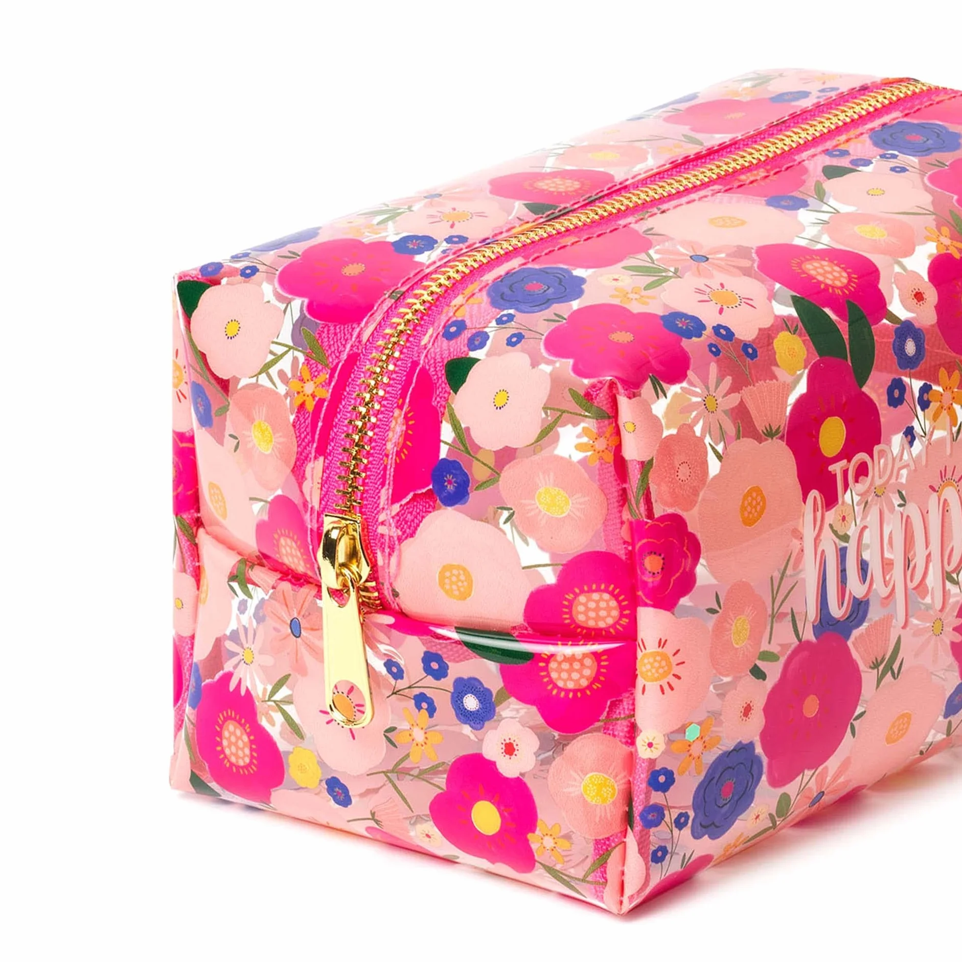 Legami Trousse Porta Trucchi Makeup Queen 18x14 cm Metallo TPU Flowers Chiusura con Zip