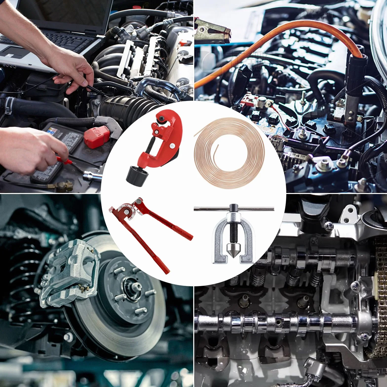 Bobina tubi freno 25 piedi Strumento a doppia svasatura Accessori riparazione linea freni auto