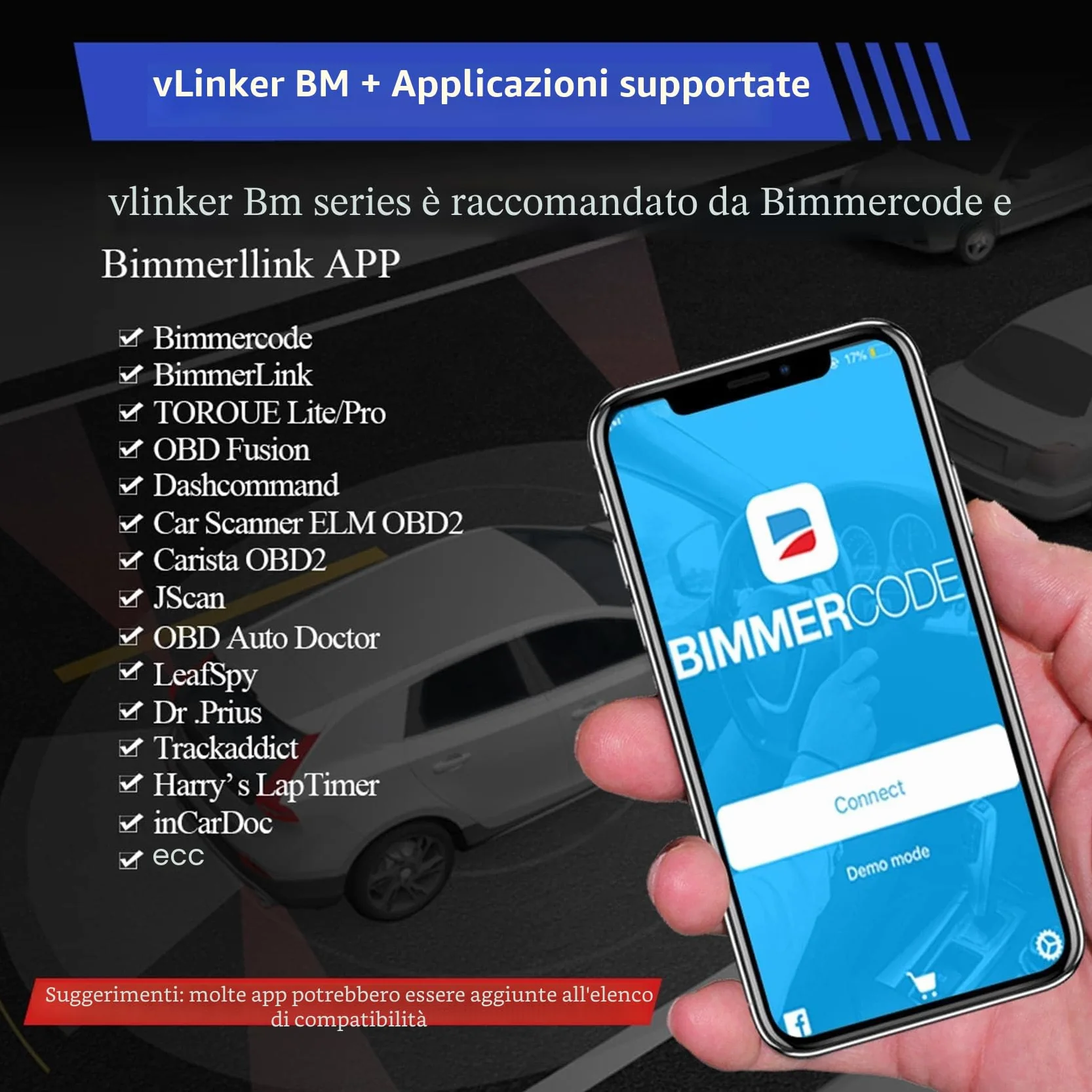 vLinker BM+ OBD2 Bluetooth Diagnostic Scan Tool per Auto OBDII iOS Android Windows BimmerCode