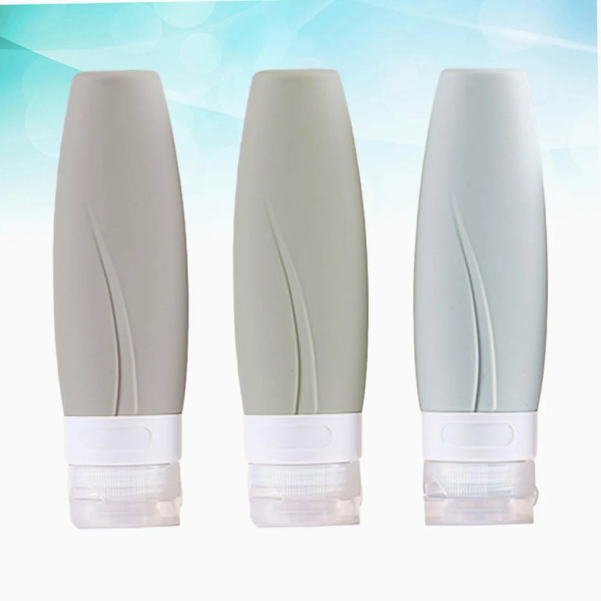 DOITOOL 9pezzi Bottiglie Di Silicone Ricaricabili Da Contenitori Portatili Per Lozione e Shampoo Per Viaggi e Attività All Aperto Include Borsa Pvc