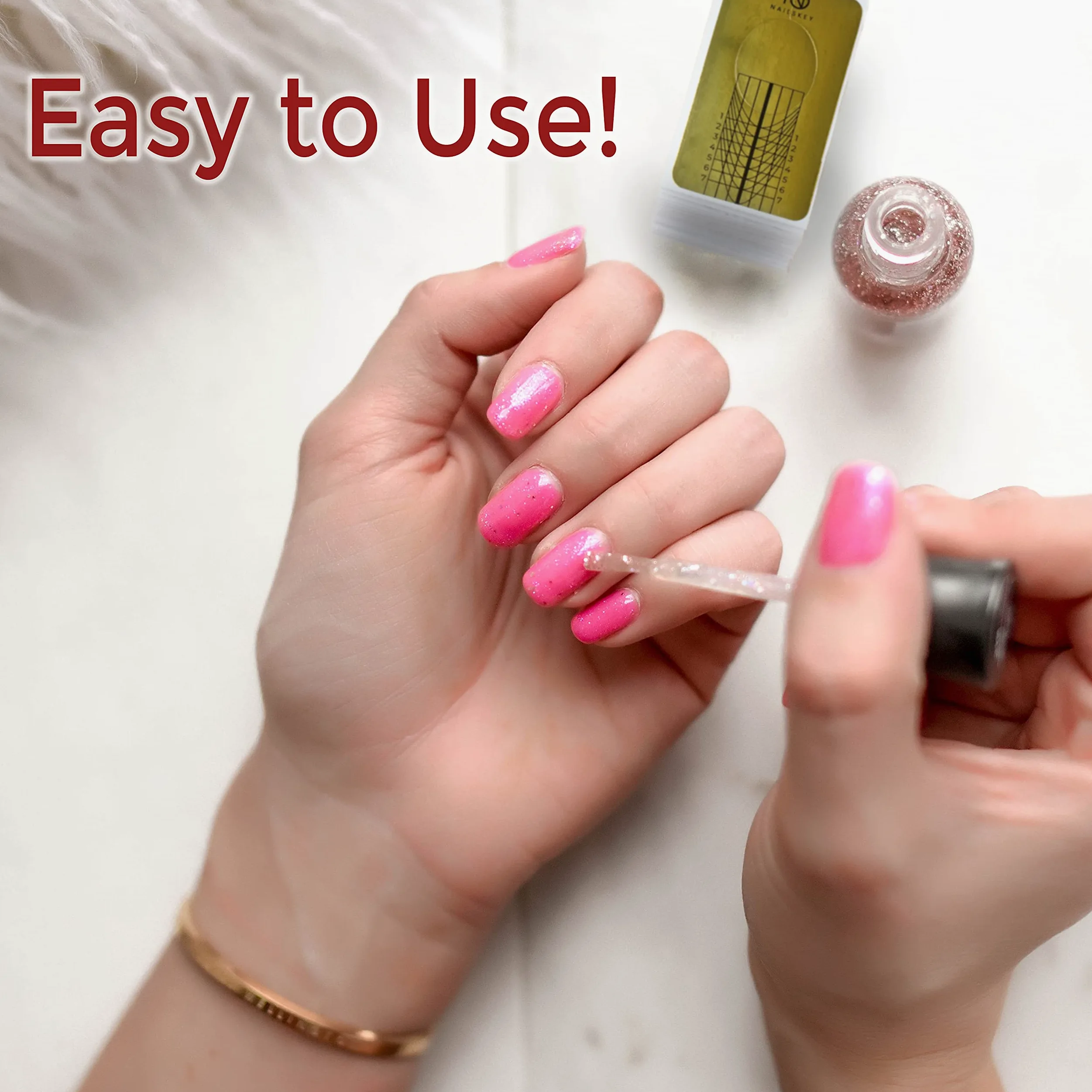 Cartine per Ricostruzione Unghie Gel - 100 Pezzi Cartine Lunghe Autoadesivi per Estendere le Unghie in Acrilico, Gel UV e Poli con Guida per Scolpire le Punte - Nail Art per Casa e Salone