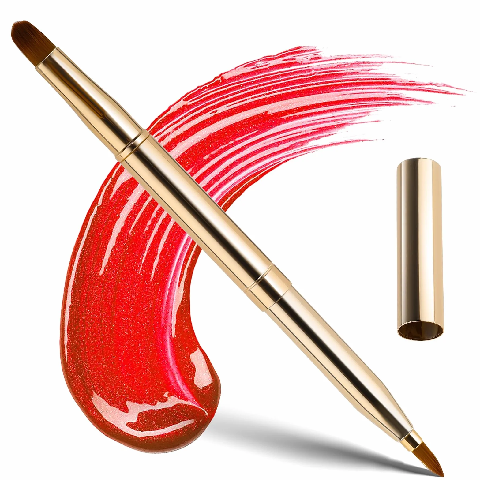 Abeillo, pennello per labbra retrattile, mini pennello per labbra correttore, pennello per rossetto, pennello per trucco per labbra