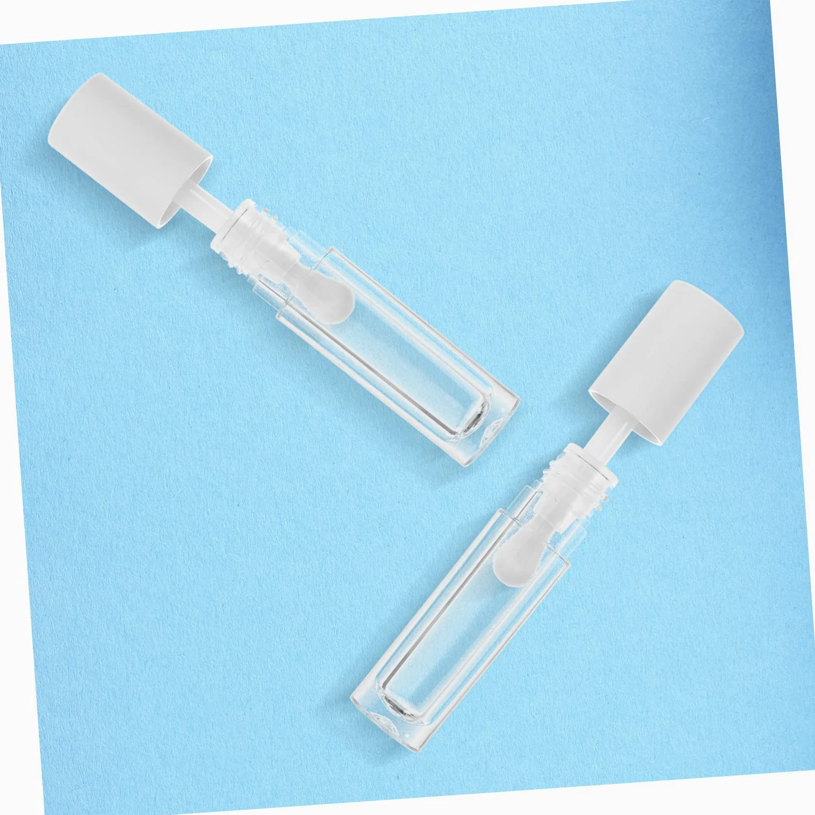 UKCOCO 10pezzi Trasparente Per Lucidalabbra Tubetto Rotondo Bianco Per Balsamo Per Labbra Per Labbra Realizzato in Materiale Abs Durevole