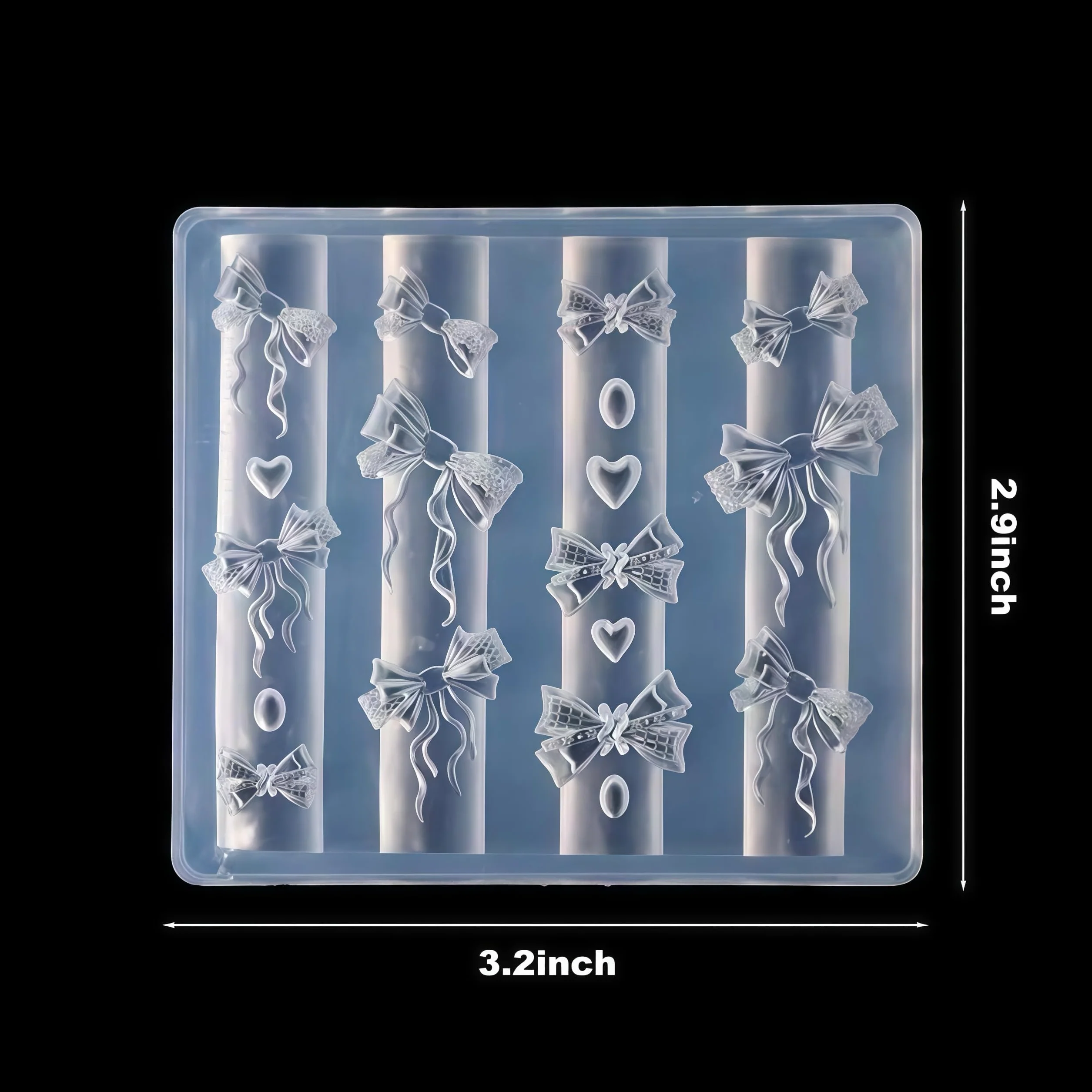 Accessori per Unghie Gel 3D Resina Forme di Rose Strumenti in Seta Fiocchi Farfalle per Nails