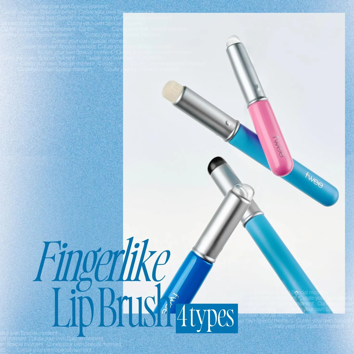 fwee Pennello per labbra in silicone | Pennello per trucco multifunzione con cappuccio blu