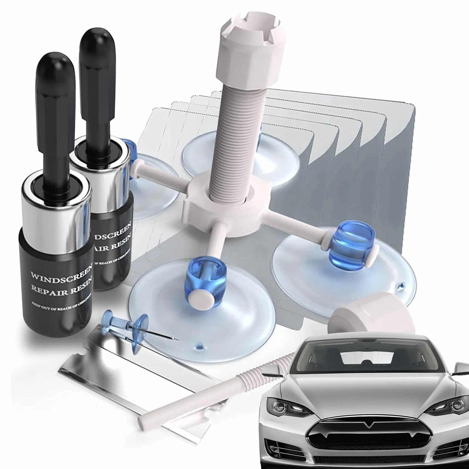 Kit Riparazione Vetri Parabrezza, Resina Liquida per Crepe, Accessori Esterni Auto
