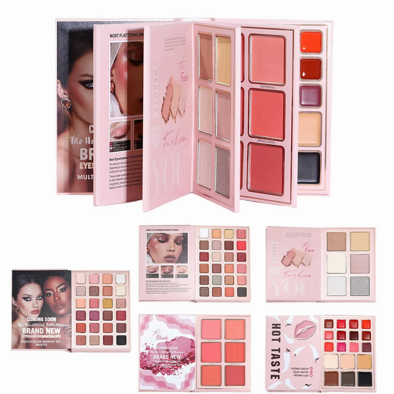 Palette Trucco a Libro per il Trucco del Viso per Donna | Palette Ombretti Portatile Per Studentesse Donne Principianti Artisti Sposa Routine Quotidiana Feste Matrimonio Eventi