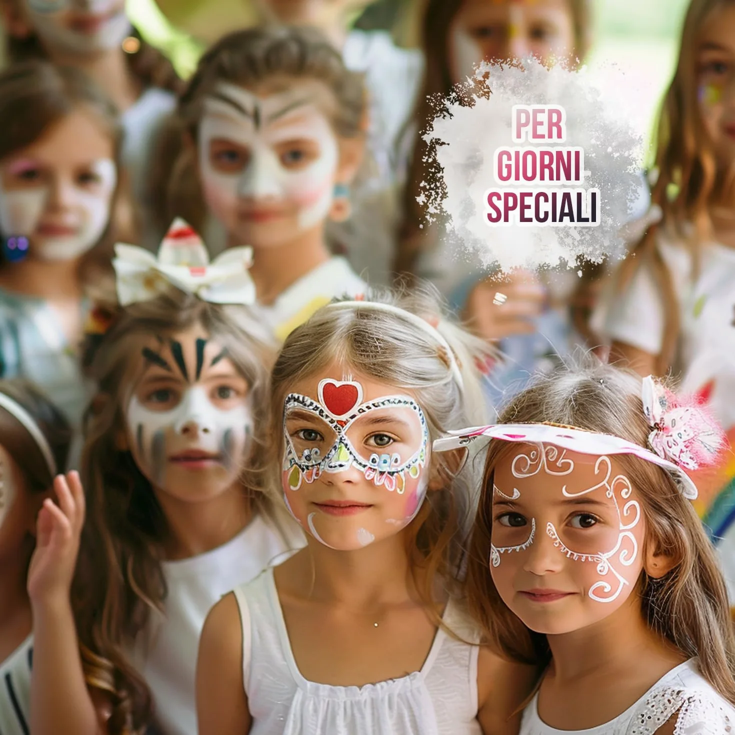Festicy Premium Pittura per viso I 20g colori per il viso e corpo ed una spugna I face paint trucchi da viso per travestimenti, per Carnevale e Halloween, truccabimbi per bambini ed adulti (Bianco)