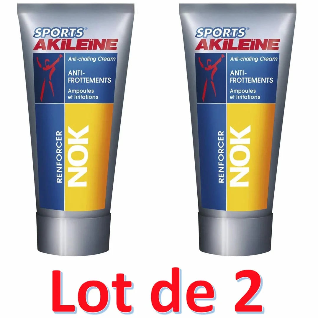 AKILEINE Nok sports Antisfregamento – vesciche irritazioni – 75 ml – Confezione da 2