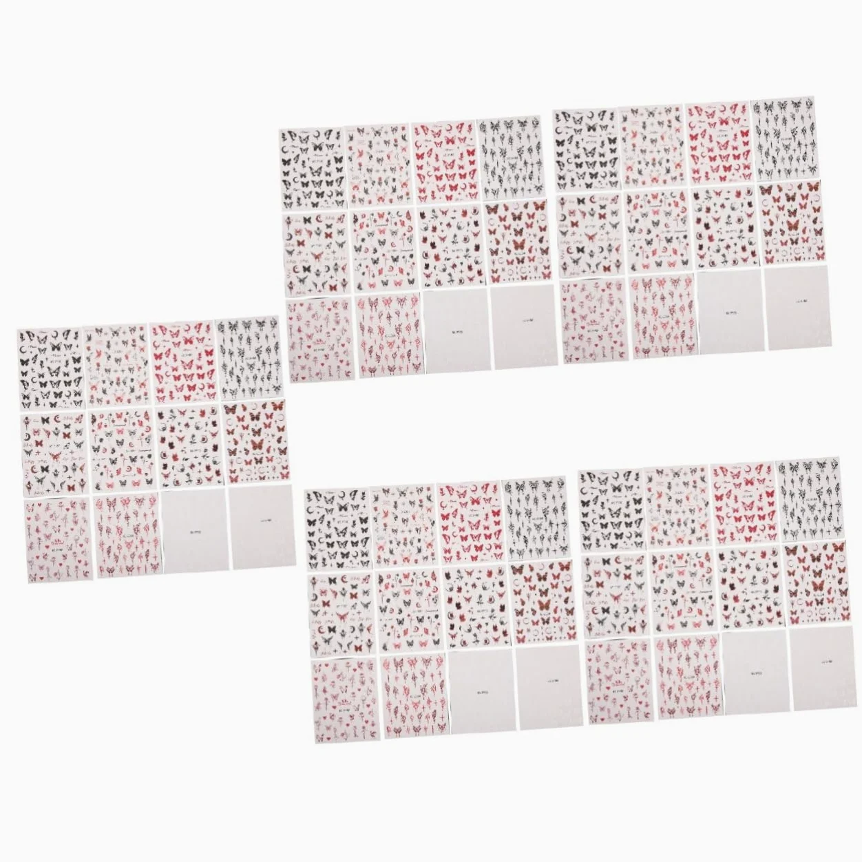 BESTYASH 5 Set Adesivo A Farfalla Scuro Giglio Carino Per Adesivi Uv Etichetta Guidato Arte Rapido Premere- Unghie Dei Piedi 12 Fogli*5