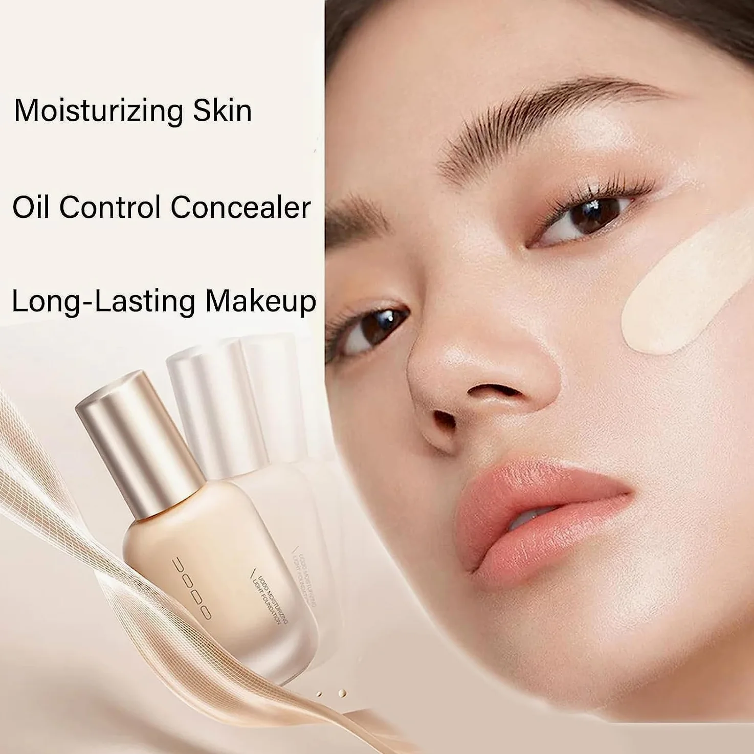 Fondotinta idratante leggero e mat a lunga tenuta UO-DO - Idratante waterproof, leggero e a lunga tenuta per tutti i tipi di pelle (C01 Naturale, Idratante)