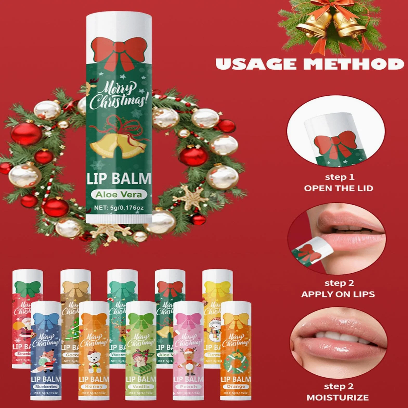 Collezione di rossi a – Formula idratante morbida, set di colori per il trucco, tinta a lunga tenuta, bastone di bellezza rivitalizzante con stile setoso al | a d