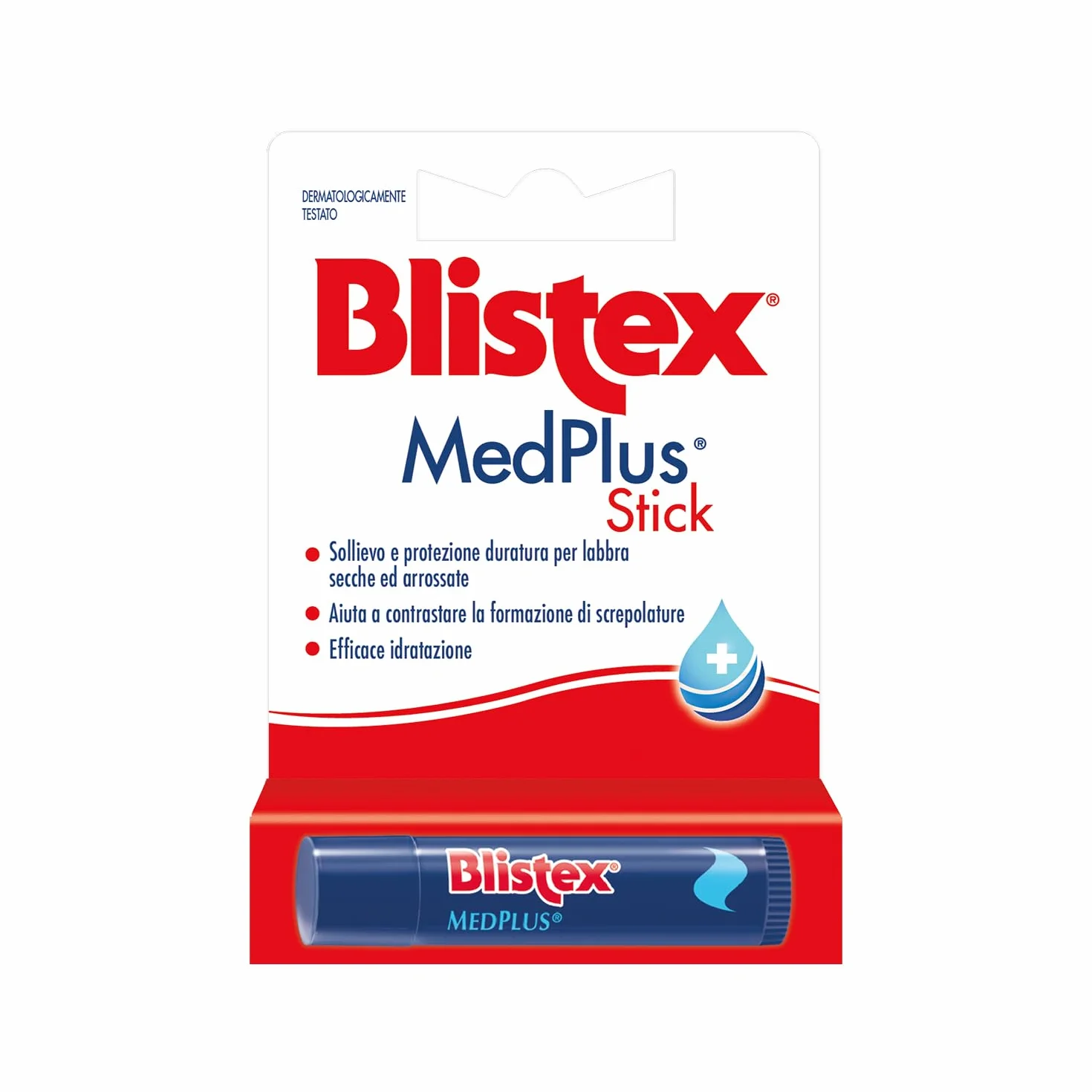 Blistex MedPlus Balsamo Stick per Labbra Screpolate, Secche e Arrossate con Mentolo e Canfora