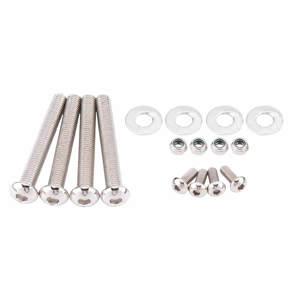 Barre per Borse Laterali Moto Argento Kit Staffe di Supporto