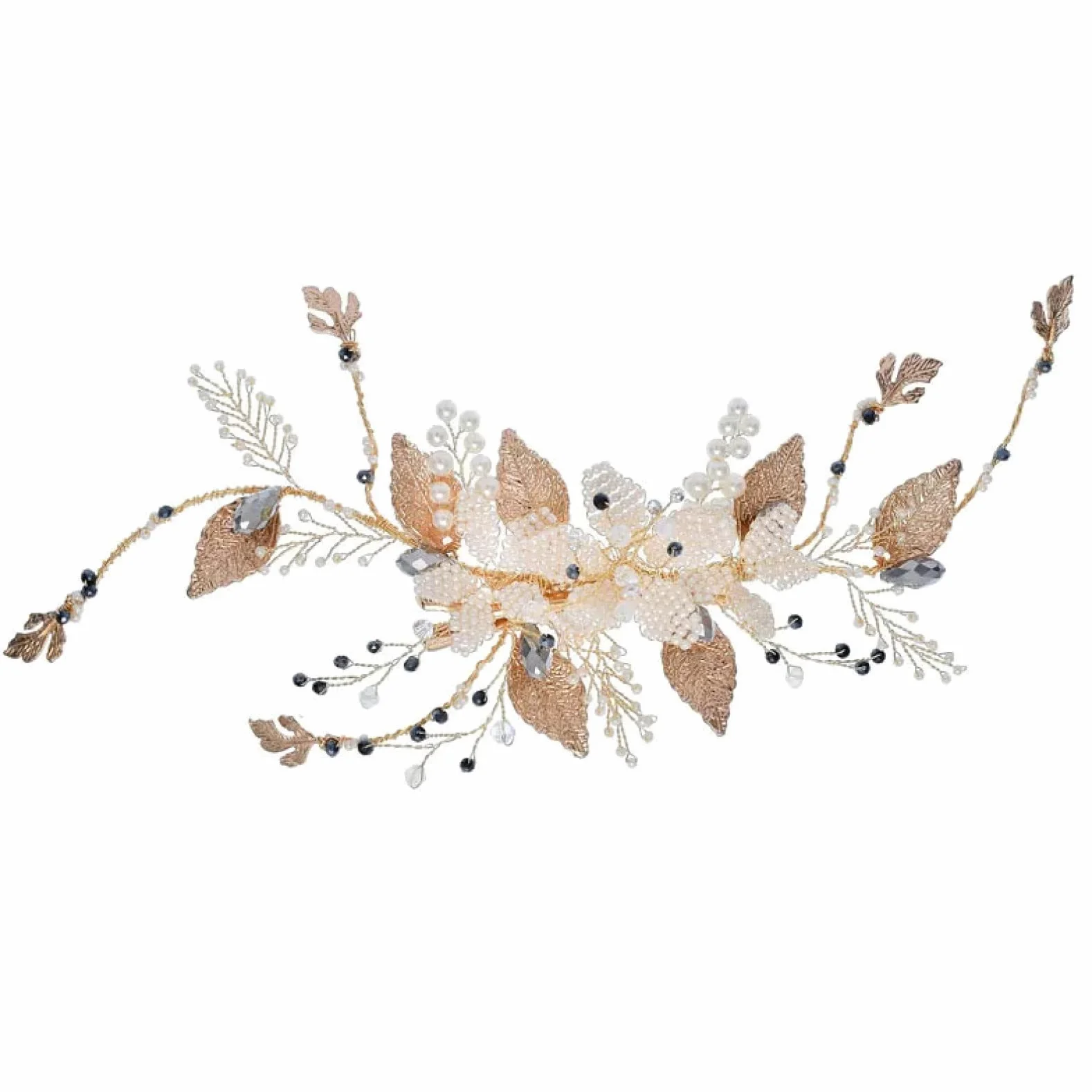 Emissione di WLLLTYCardNuovi Accessori per Capelli con forcina per Capelli da Sposa con forcina per Capelli con Strass di Cristallo Dorato