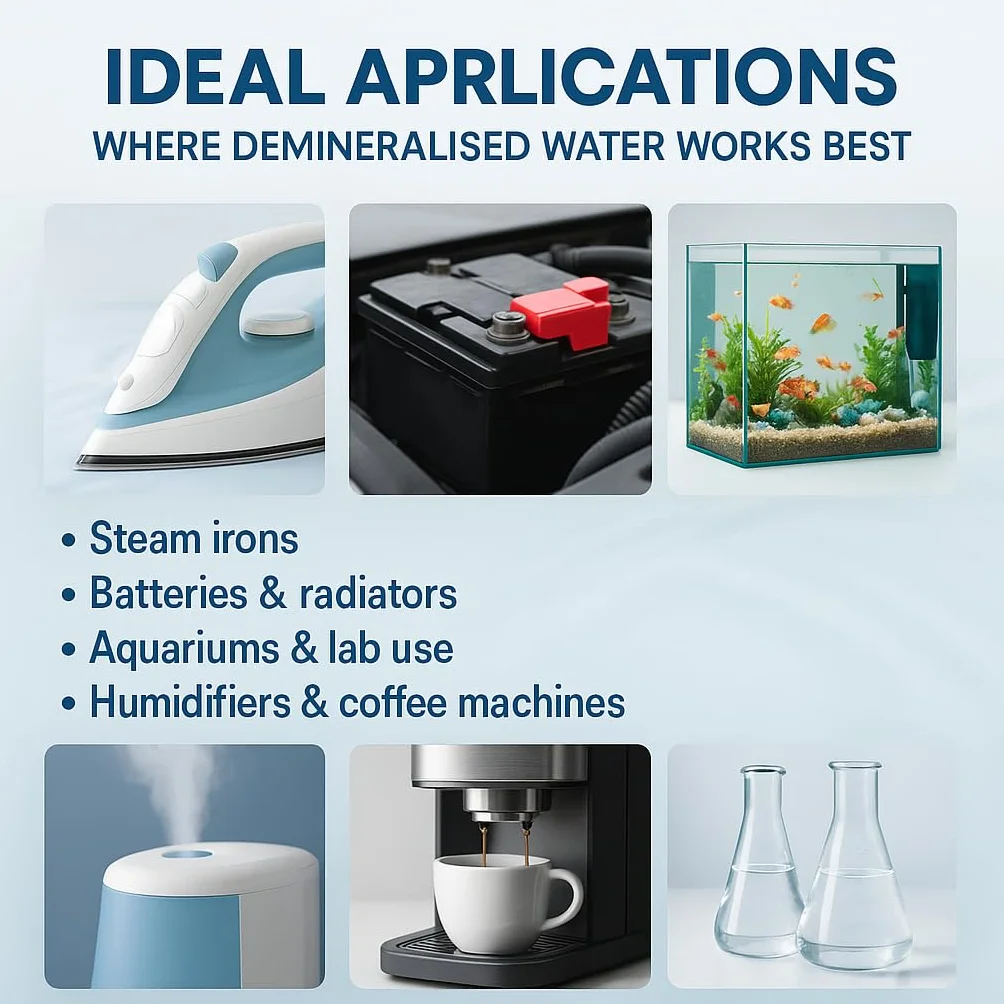 GiDeli Acqua demineralizzata 3x10 l distillata per ferro da stiro batterie refrigeratore umidificatore