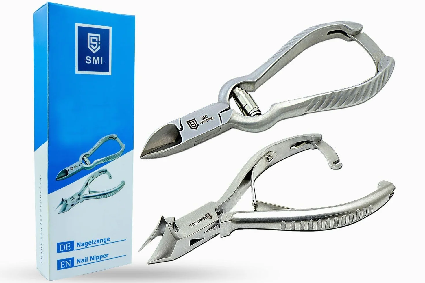 Profesjonalny Tronchesino Unghie Piedi 14 cm Acciaio Inox Zestaw 2 Sztuki