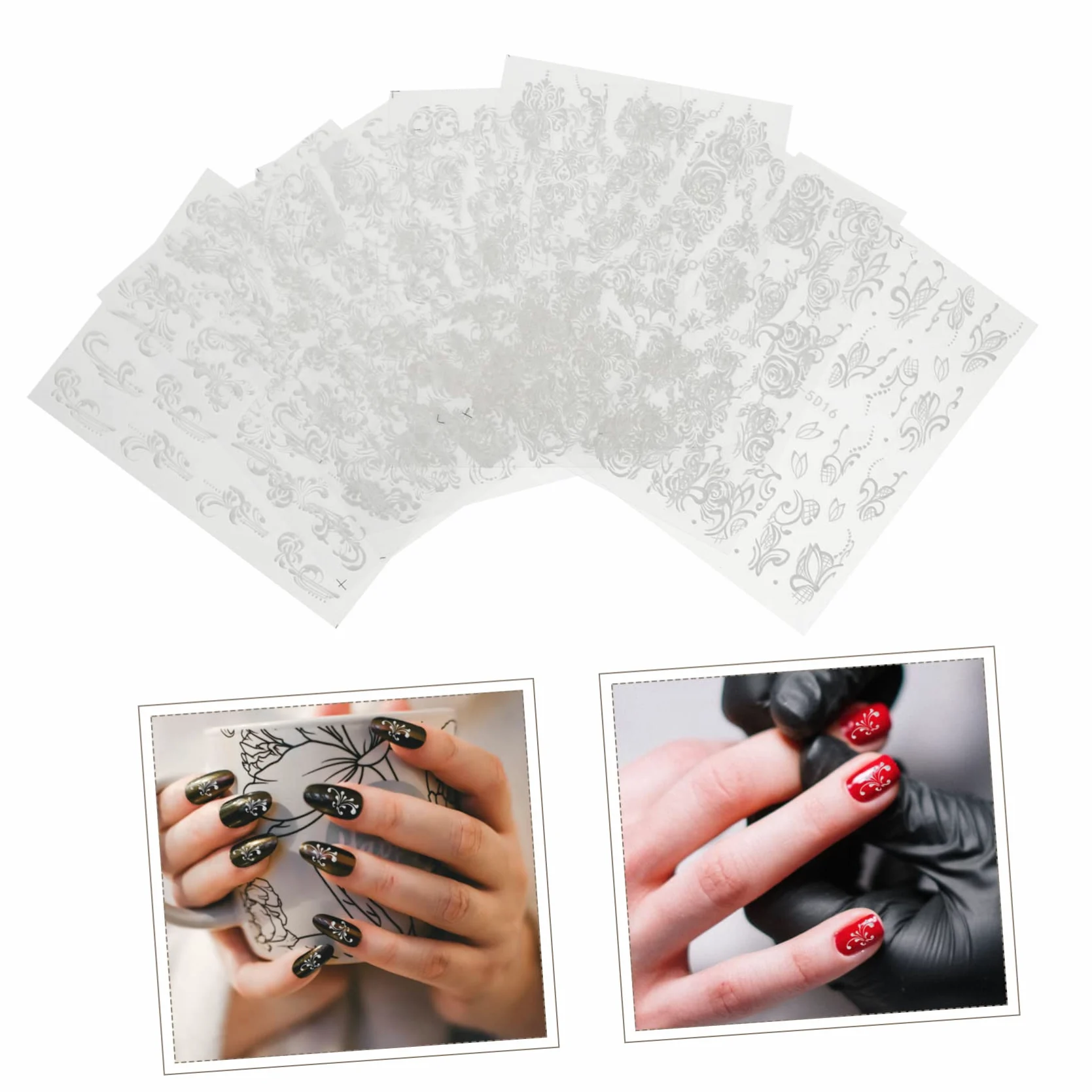 Healeved 32fogli Adesivi Per Unghie Decorazioni Per Nail Art Design Per Compleanni e Cosplay