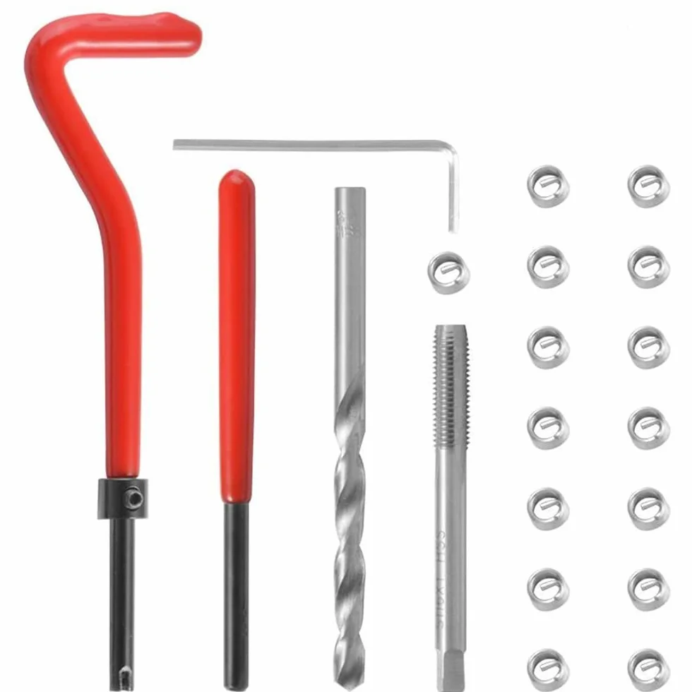 Kit di riparazione filo M10 x 1,25 15 pezzi per auto, set elicoidale manuale