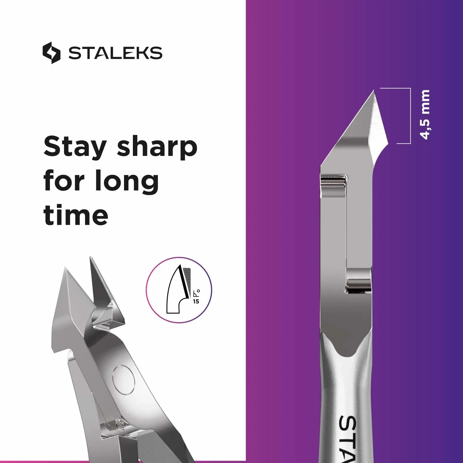 STALEKS PRO Smart 10 Tronchesina per cuticole (lunghezza lama - 7 mm) NS-10-7