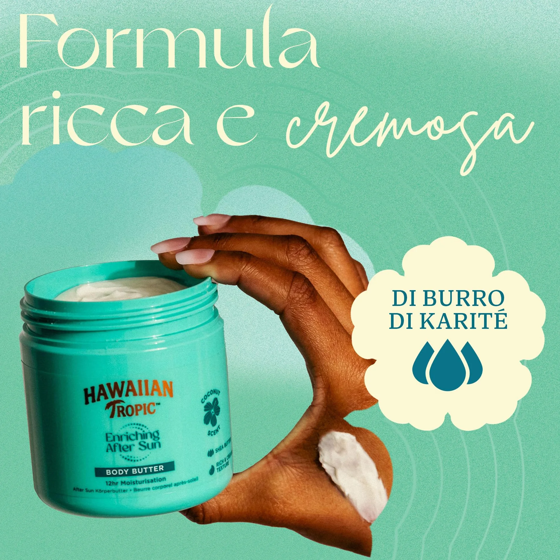 Hawaiian Tropic Enriching Body Butter Doposole 250 ml Burro di Karité Profumo di Cocco Vegano