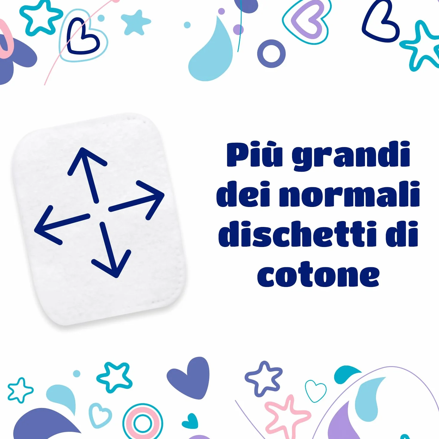 Kindii Quadrotti Cotone Neonato 60 Pezzi Quadrati grandi per pelli sensibili