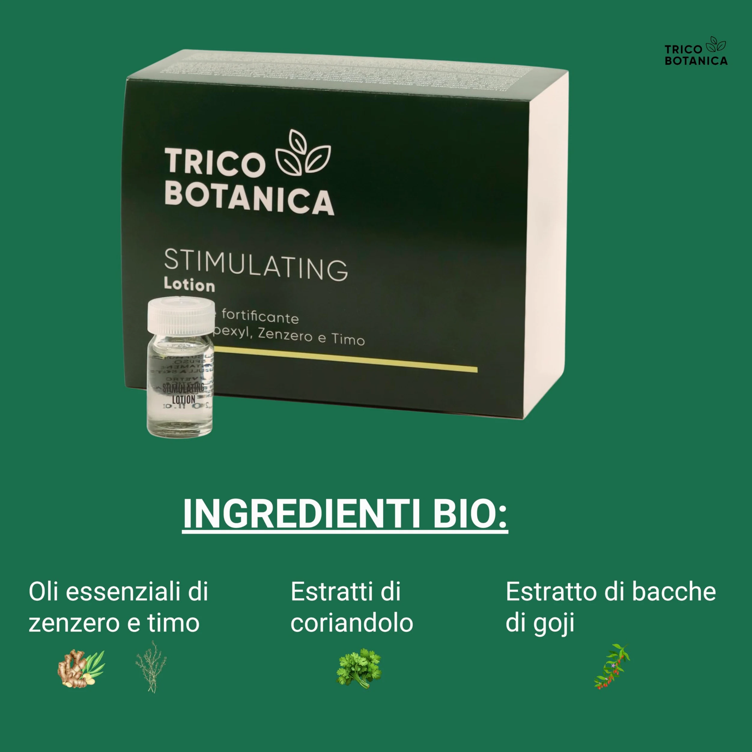 TRICOBOTANICA - Fiale Anticaduta Capelli Donna Rinforzante per capelli fragili - Utilizzalo Anche Come Lozione Densificante Per La Ricrescita Capelli Uomo