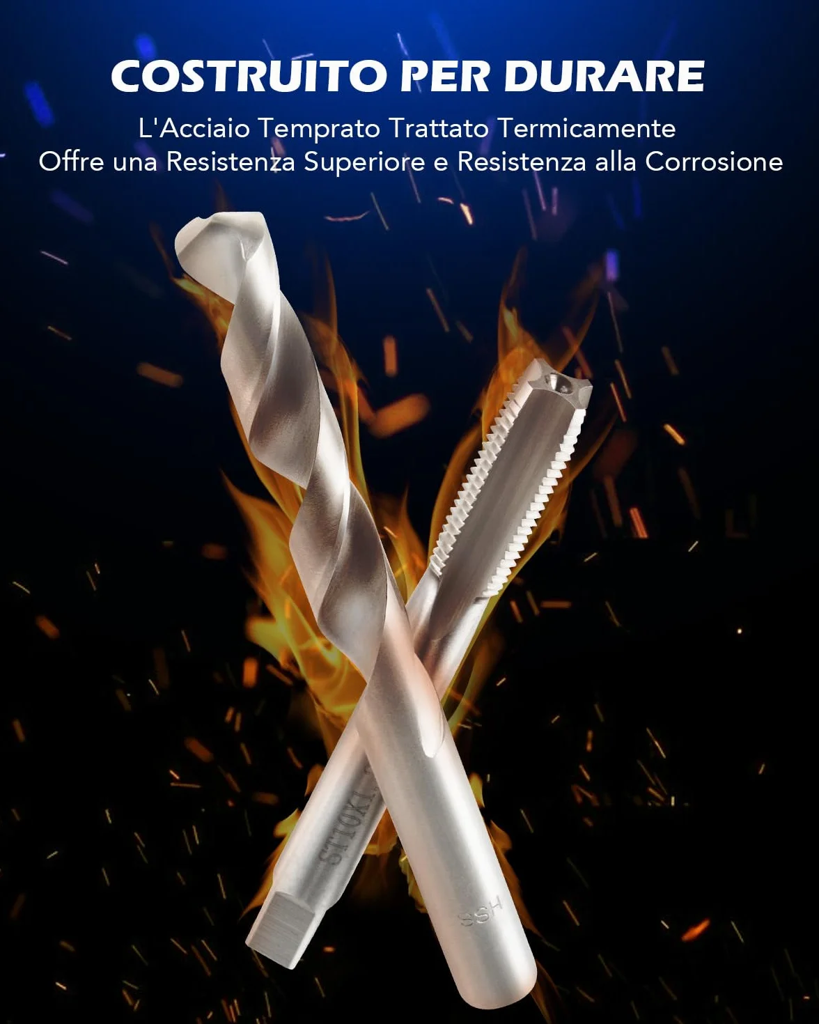 Orion Motor Tech 131 Pezzi Kit Riparazione Filettatura, Utensili Filetti Metrici Interni M5 M6 M8 M10 M12