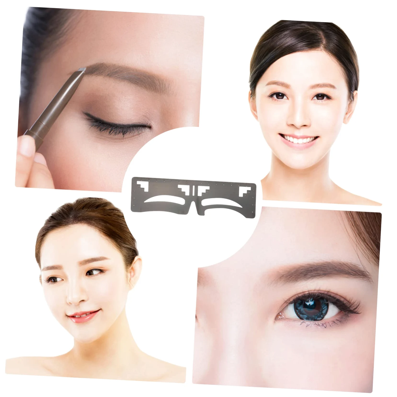 DOITOOL 6pezzi Ruler Per Sopracciglia Inossidabile Per Sopracciglia Strumento Makeup Per e Ragazze Stencil Per Design