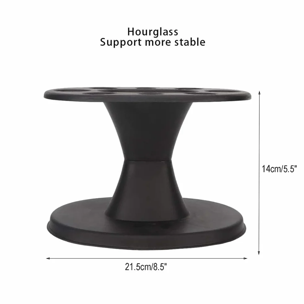 1 Pezzo Portaspazzola per Capelli Supporto In Plastica Nera Espositore Pertinente Pettine per Acconciatura Scaffale per Strumenti di Parrucchiere Accessori