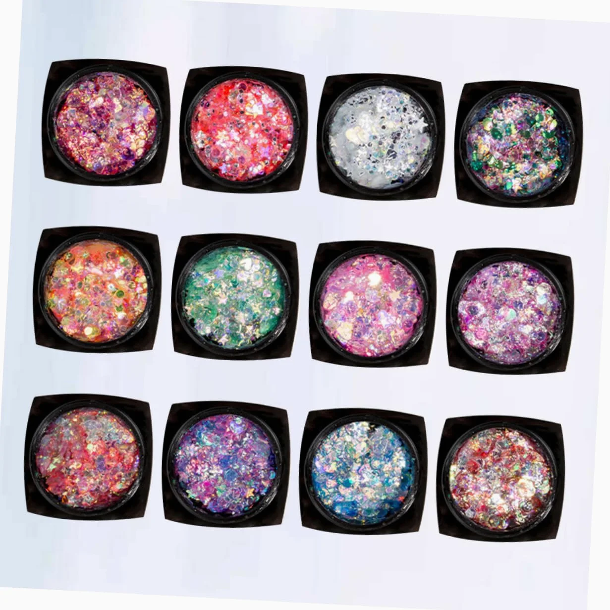 POPETPOP Set Da 2 Pezzi vistoso gel di paillettes per il corpo trucco arredamento del corpo bglossy gel per il corpo glitterato gel di paillettes per il viso gel per il corpo con paillettes