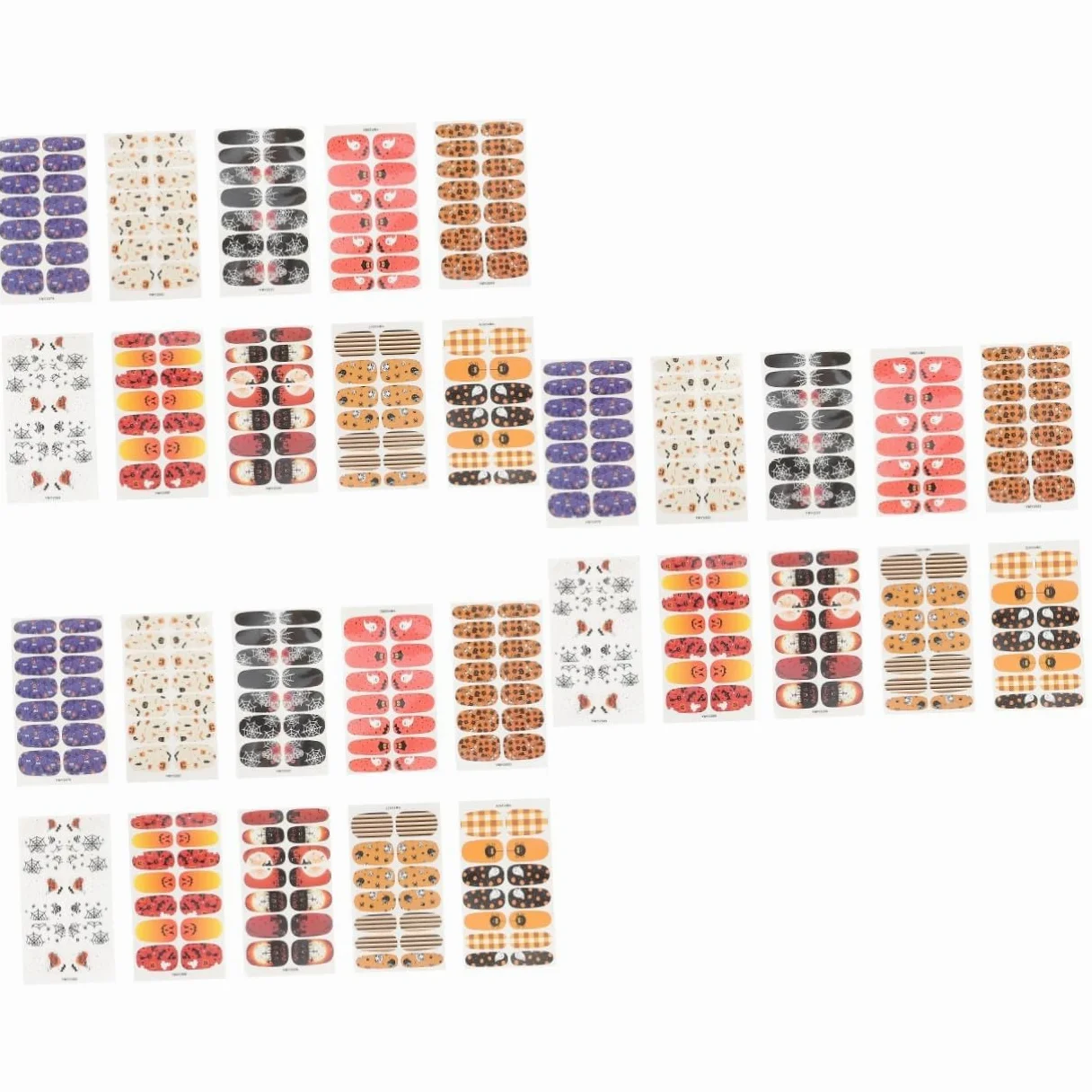 Healeved 30fogli Adesivi Per Unghie Halloween Stickers Per Nail Zucche Decorazioni Facili Applicare Per e Costumi