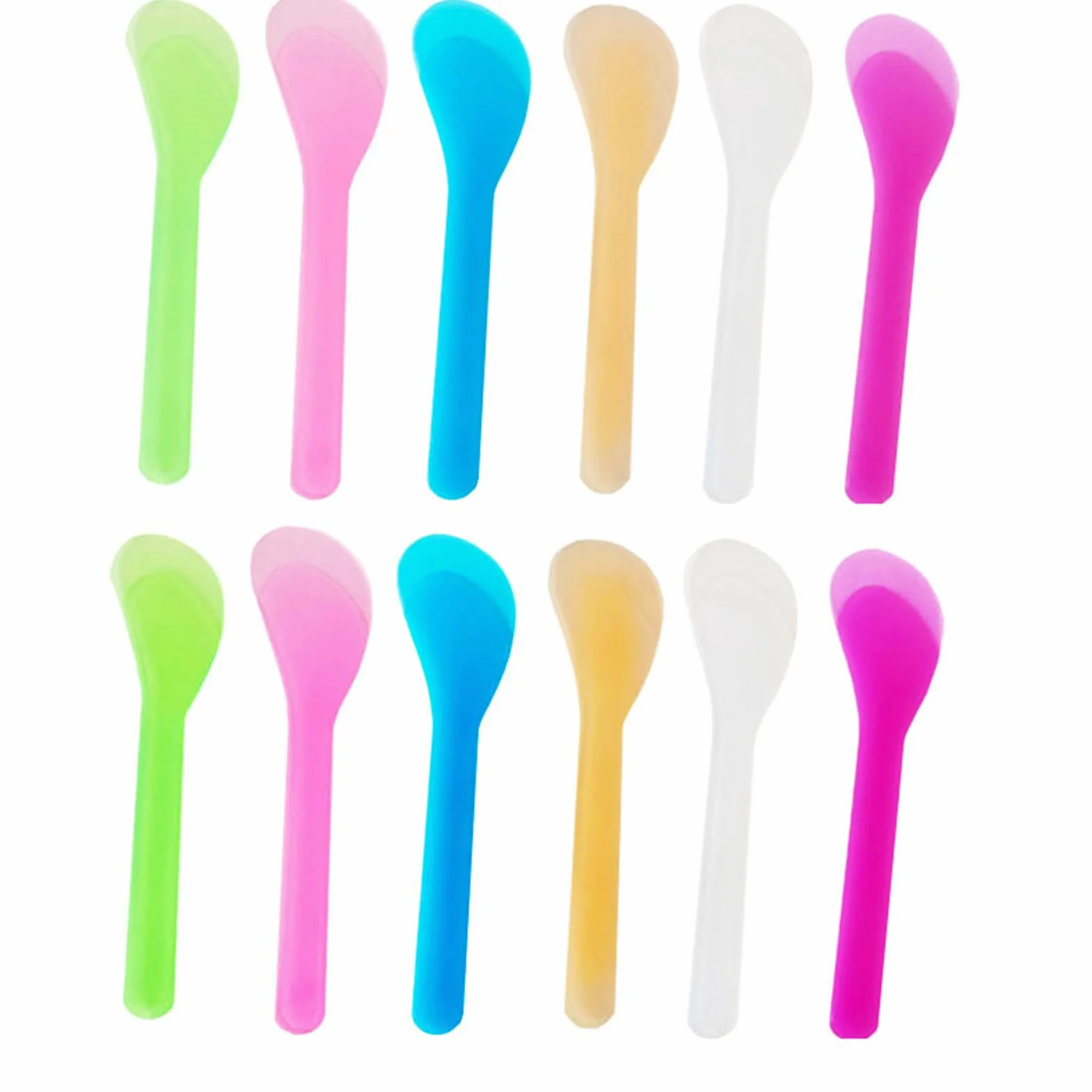 Spatola per mascherine fai da te, 100 spatole per trucco, bastoncini per cosmetici da miscelare, miscelare cucchiai cosmetici, spatole, colori casuali