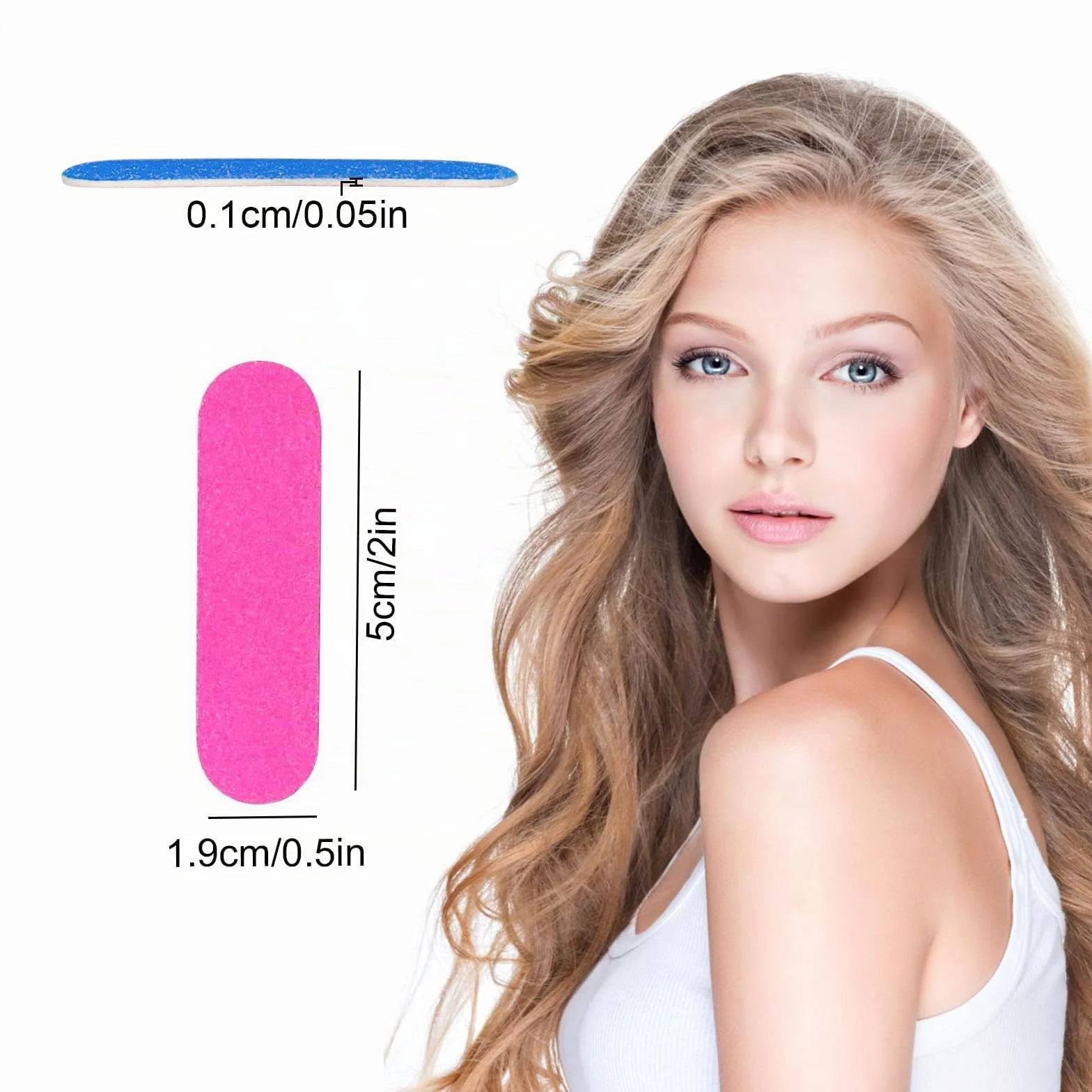100 Mini Lime per Unghie 180/240 Grit Double Face Usa e Getta - File Professionali per Manicure, Saloni e Casa - Cura delle Unghie