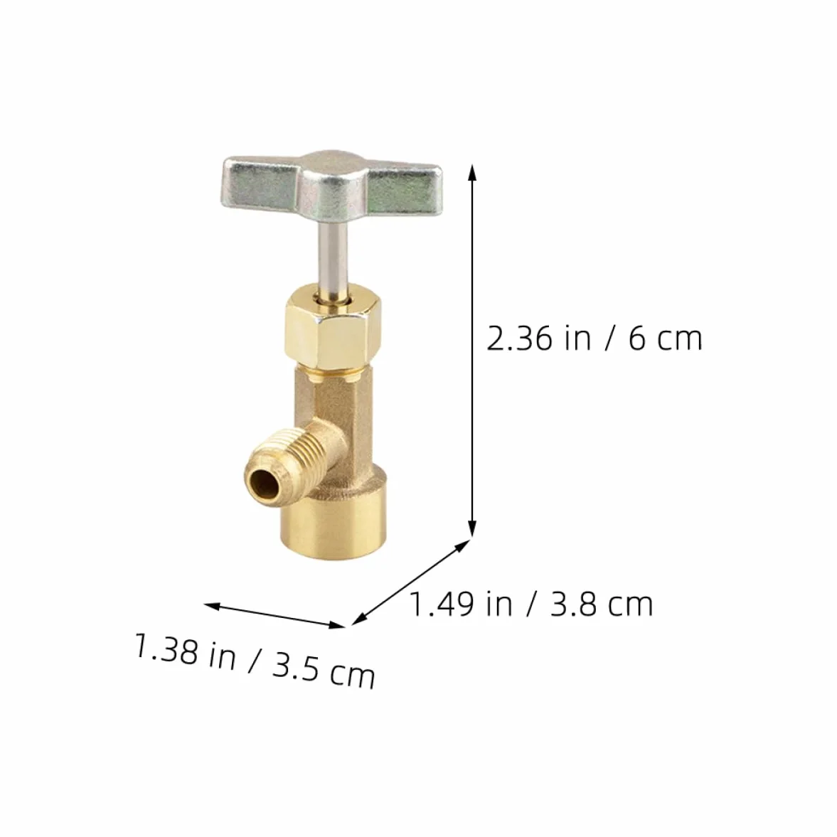 Adattatore con Valvola di Sicurezza per Tubo Condizionatore R134a in Ottone
