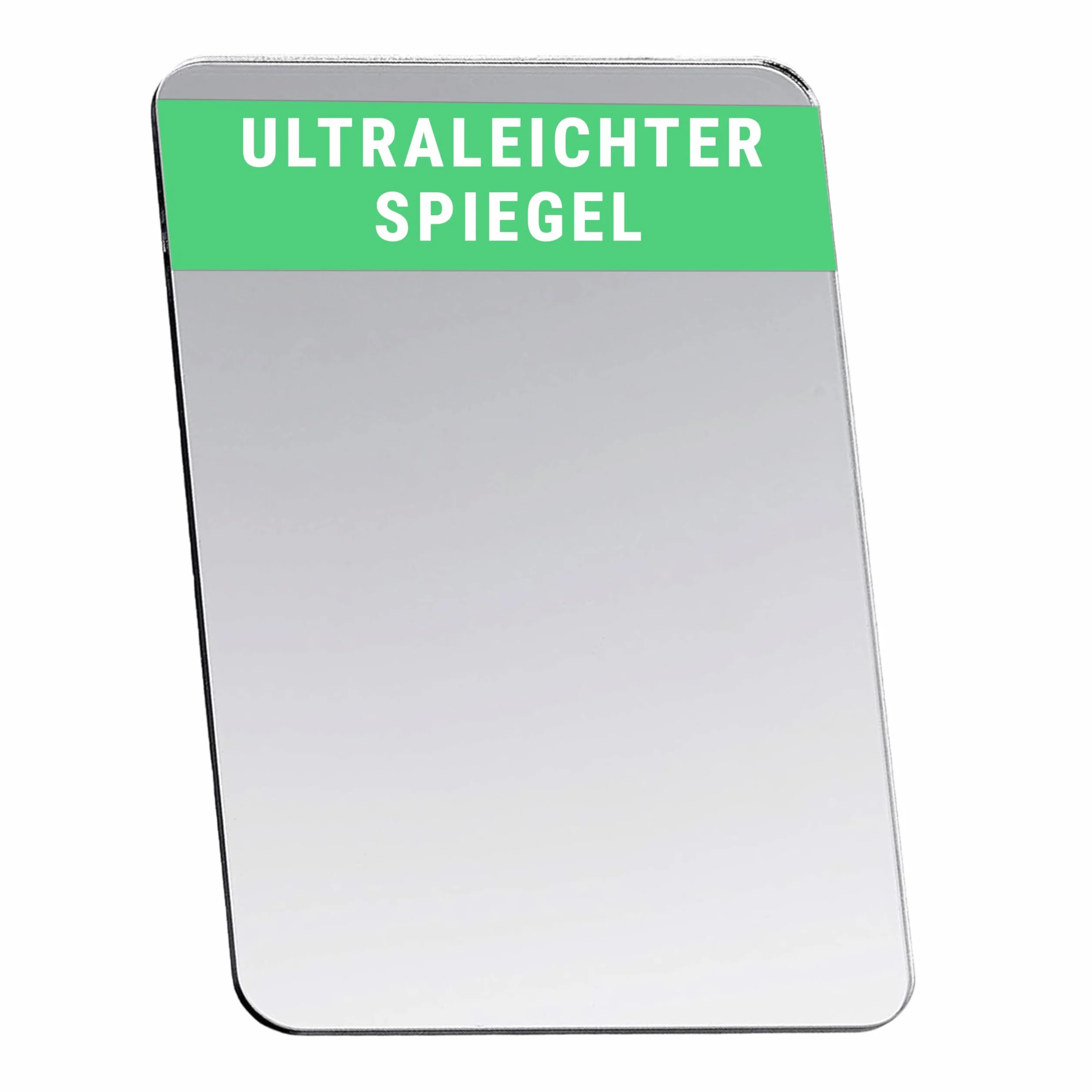 Specchio a mano acrilico ultra piatto rettangolare 10,0 x 15,0 cm