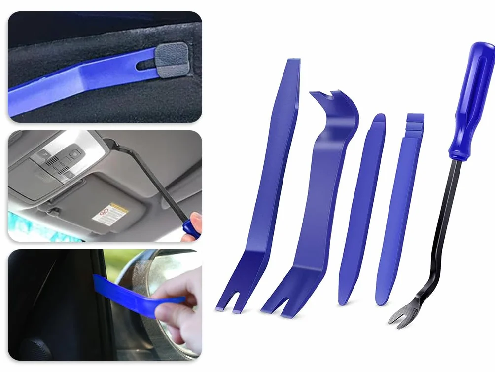 Kit Riparazione Cielo Auto 140PCS Vite Tetto, Rivetti Pulsante Rivestimento con Nastro Misura e Cacciavite