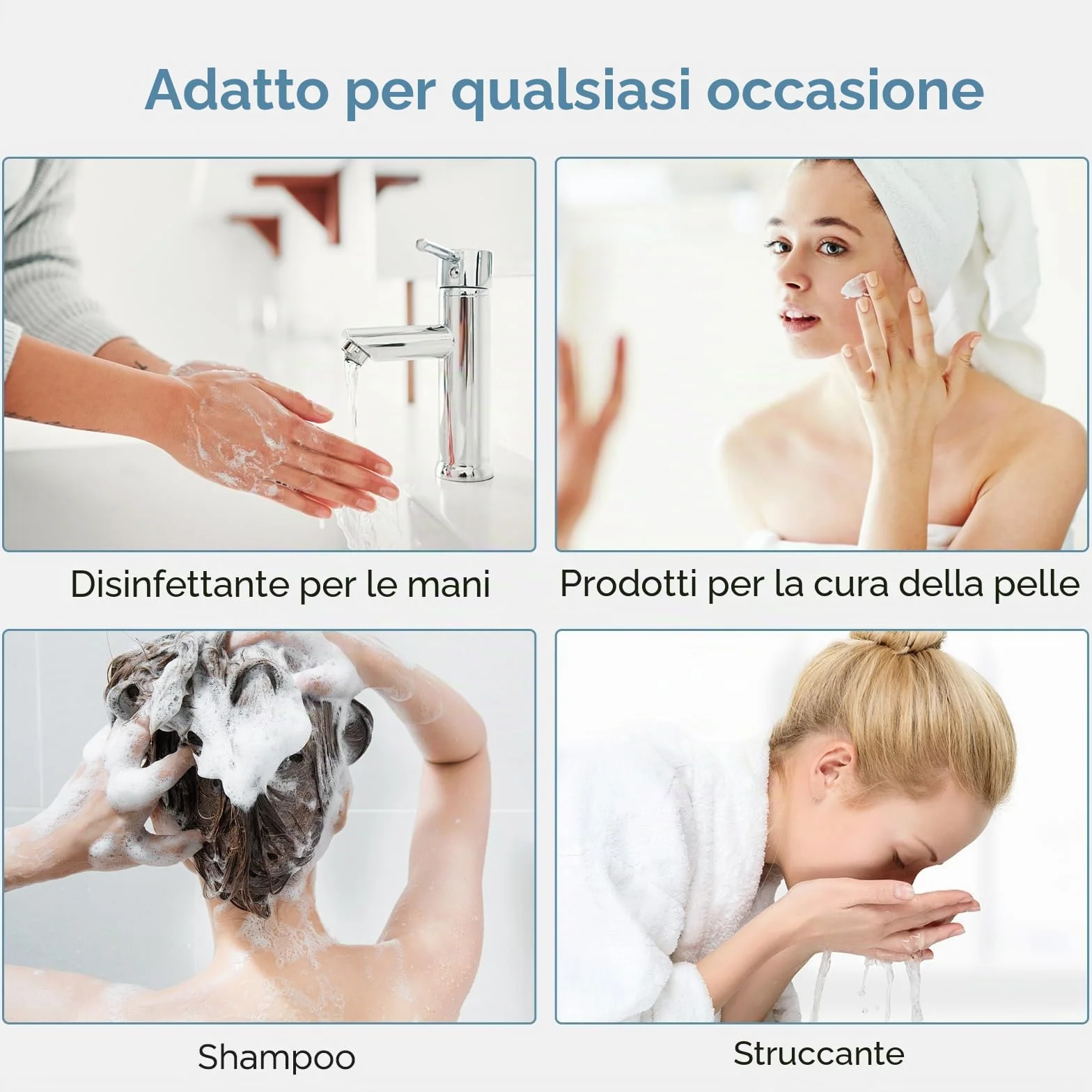 Romon Bottiglie di Viaggio 6 Pezzi 100 ml Set Kit Viaggio Aereo in Plastica con Imbuti Flaconi Trasparenti per Cosmetica