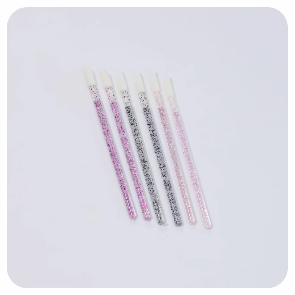 300pcs Lip Gloss Pennello Spazzola Ciglia Labbra Spazzole di Trucco(Lip Brush-B Crystal)