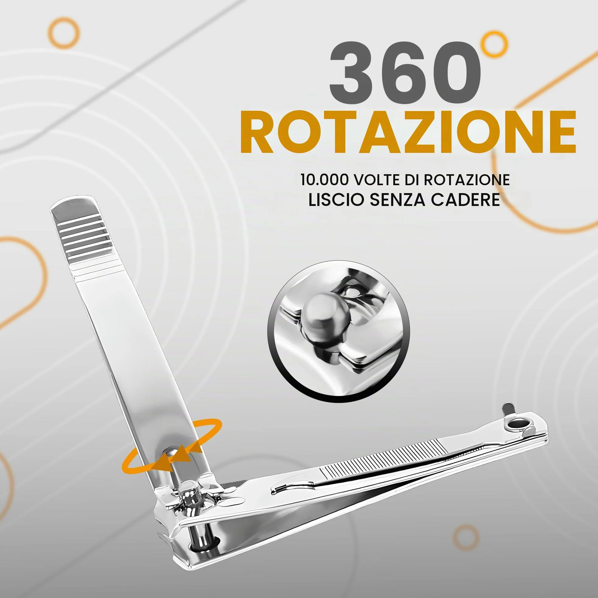 SS INSTRUMENTX Set 2 Pezzi Tagliaunghie in Acciaio Inox Heavy Duty per Dita Mani e Piedi