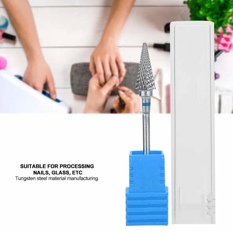 Punta Fresa Conica Unghie Set, Accessori per Tagliaunghie in Ceramica per Manicure Pedicure