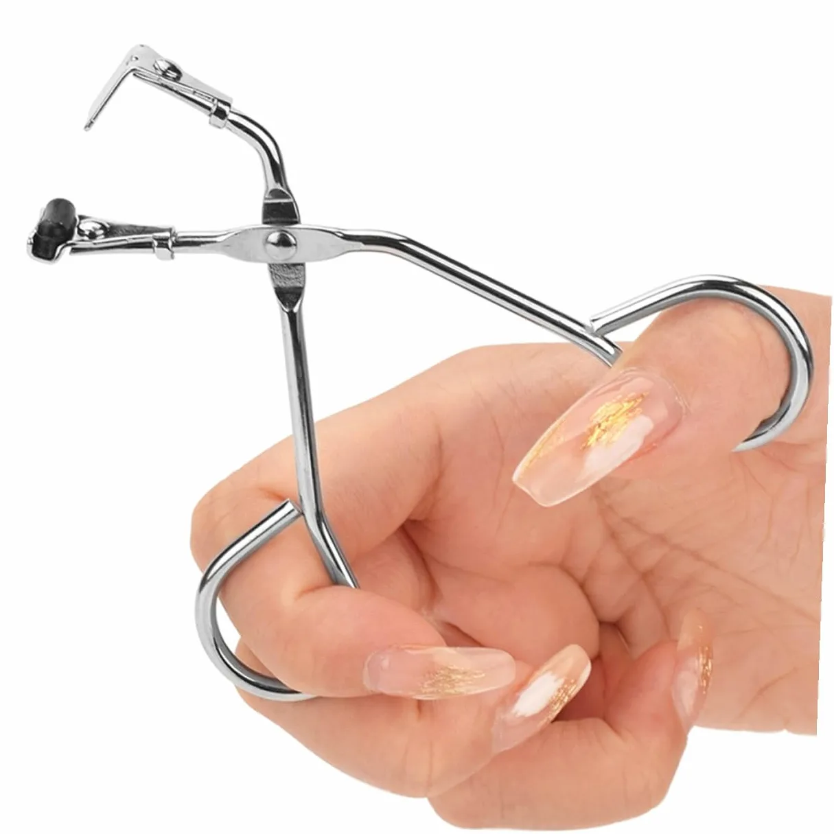 Healeved Fermagli Per Arricciare Le Ciglia Pratico Dispositivo Per Arricciare Le Ciglia Arricciaciglia in Argento Per Il Kit Da Trucco Da Donna
