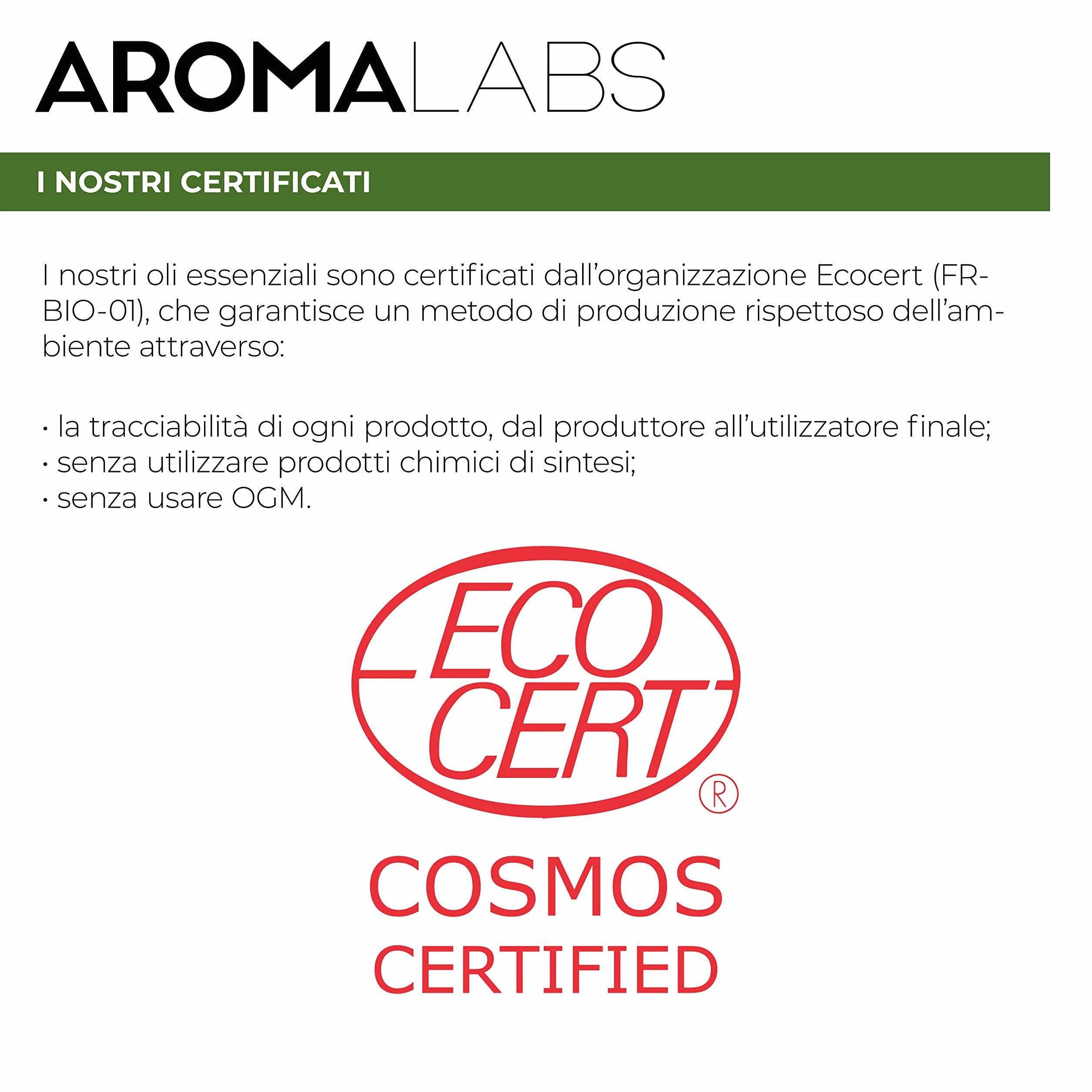 Olio Essenziale Chemiotipizzato Verbena Esotica BIO 30 mL Aroma Labs