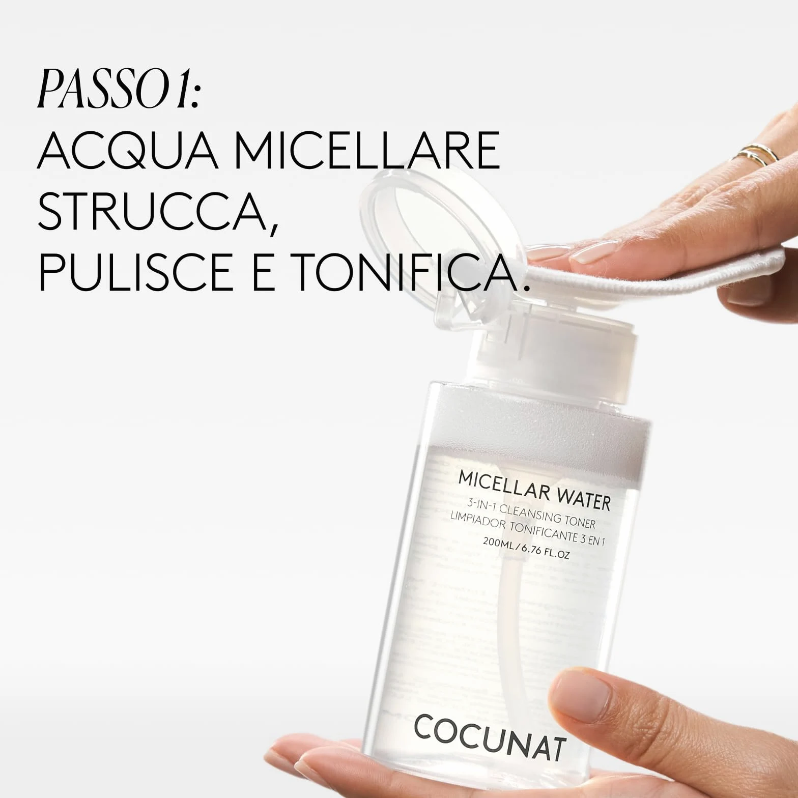 COCUNAT Set Doppia Detersione Acqua Micellare + Schiuma Detox 200+125ml | Duo detergente con Aloe e Lavanda + Schiuma con Hamamelis e Acido Azelaico. Purifica, tonifica e stringe i pori.
