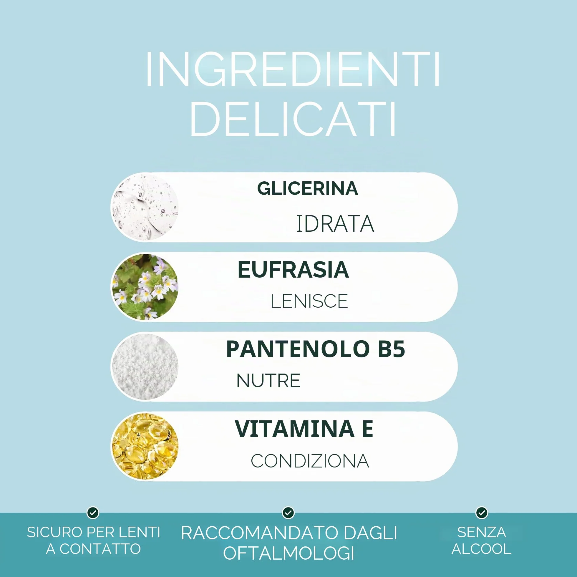 Salviette antimicrobiche per palpebre e ciglia ipoallergeniche confezione da 60