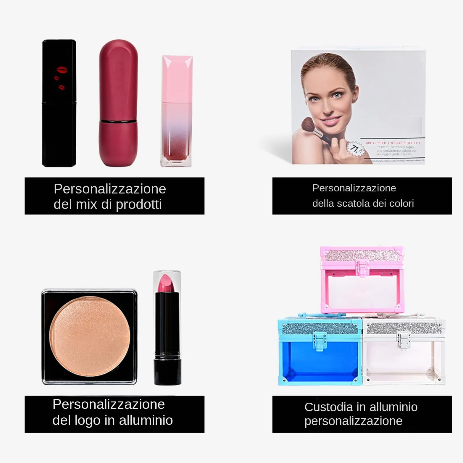 Set Trucco Completo Palette Trucco Multiuso | Contorno Ombretti con Custodia da Viaggio per Eventi Festivi Matrimonio e Uso Quotidiano