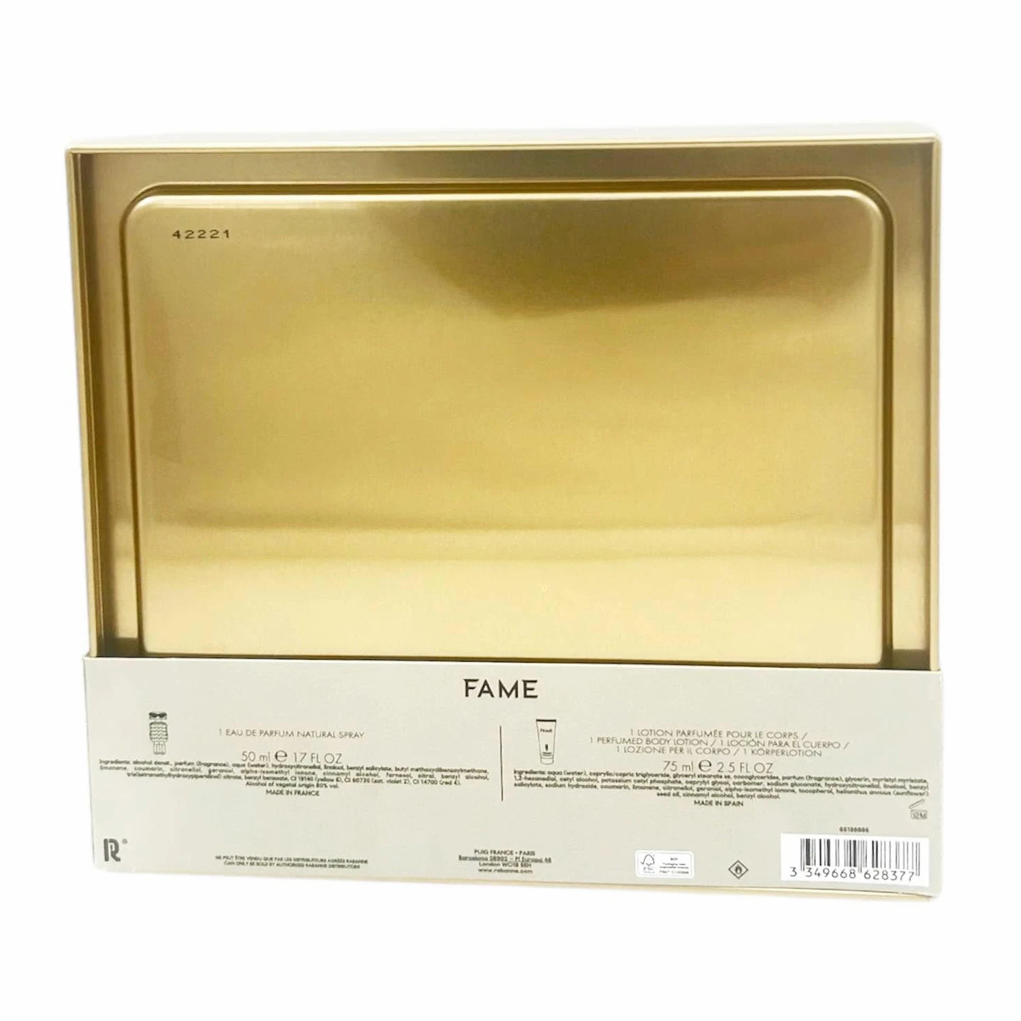 Paco Rabanne Fame Confezione Regalo Donna Profumo Eau De Parfum Spray 50 ml E Latte Corpo 75 ml